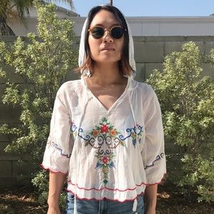 Free People embroidered top💕
